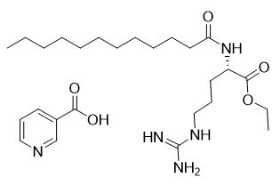 Aditivos alimentarios cosméticos N alfa lauroil L arginina etil éster 3 picolinato
