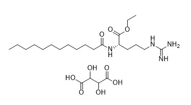 Tartrato sano C24H46N4O9 de los aditivos alimenticios del COA N Alpha Lauroyl Arginine Ethyl Ester