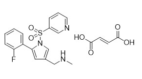 Fumarato CAS 1260141-27-2 de Vonoprazan de la pureza del 99% blanco a los intermedios cristalinos grisáceos de los APIs del polvo