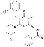 Benzoato de alogliptina N.º CAS 850649-62-6 Pureza 99 % C25H27N5O4 Polvo cristalino blanco o casi blanco