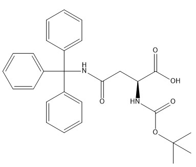 Derivados de aminoácidos Boc-Asn(Trt)-OH CAS. 132388-68-2 Blanco a polvo casi blanco a pureza cristalina 98% C28H30N2O5
