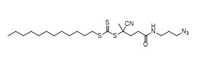 5 ((3-Azidopropyl)) - 2-cyano-5-oxopentan-2-yl amino carbonotrithioate dodecyl CAS No.	1644536-24-2 C22H39N5OS3