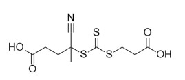4 ((((2-Carboxyethyl) tio) polvo amarillo ácido tio de Carbonothioyl)) - 4-Cyanopentanoic CAS 2055041-03-5 C10H13NO4S3