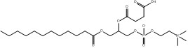 CAS 118426-36-1 (fosfato propyl (dodecanoyloxy) 2 ((3-Carboxypropanoyl)) - 3 oxy del etilo 2 (del trimethylammonio))